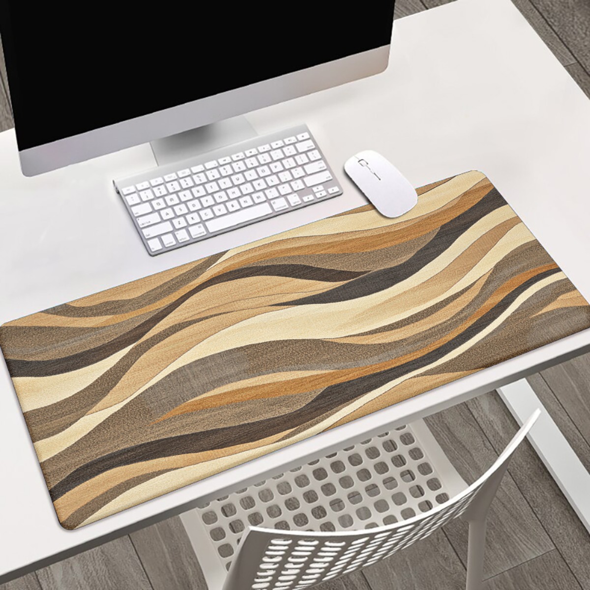 Gaming Console Brands - Brand Wavy Iron Art Desk Mat