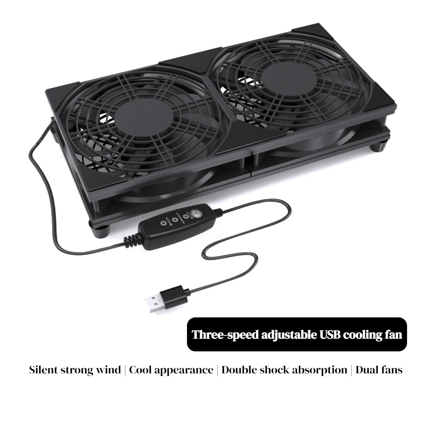 Dual USB Cooling Fan with 3-Sp - Console Cooling Fan recension och pris