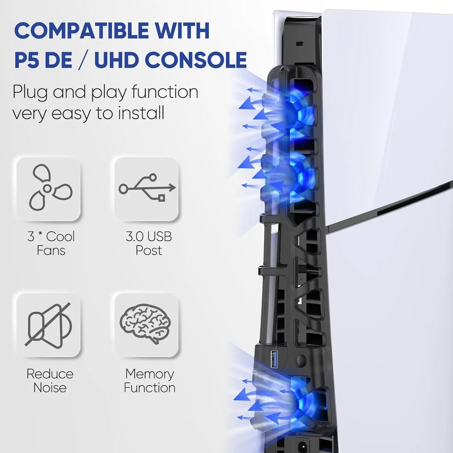 Cooling fan for PS5 Slim disc  - Console Cooling Fan recension och pris