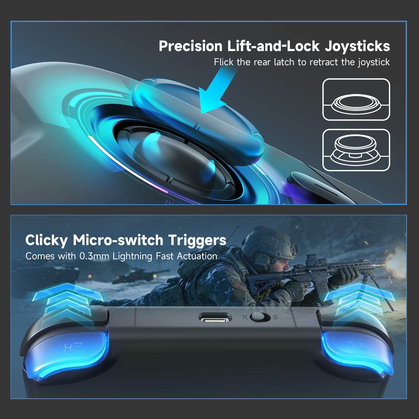AceGamer Pocket Game Controlle - Gaming Console Bluetooth recension och pris