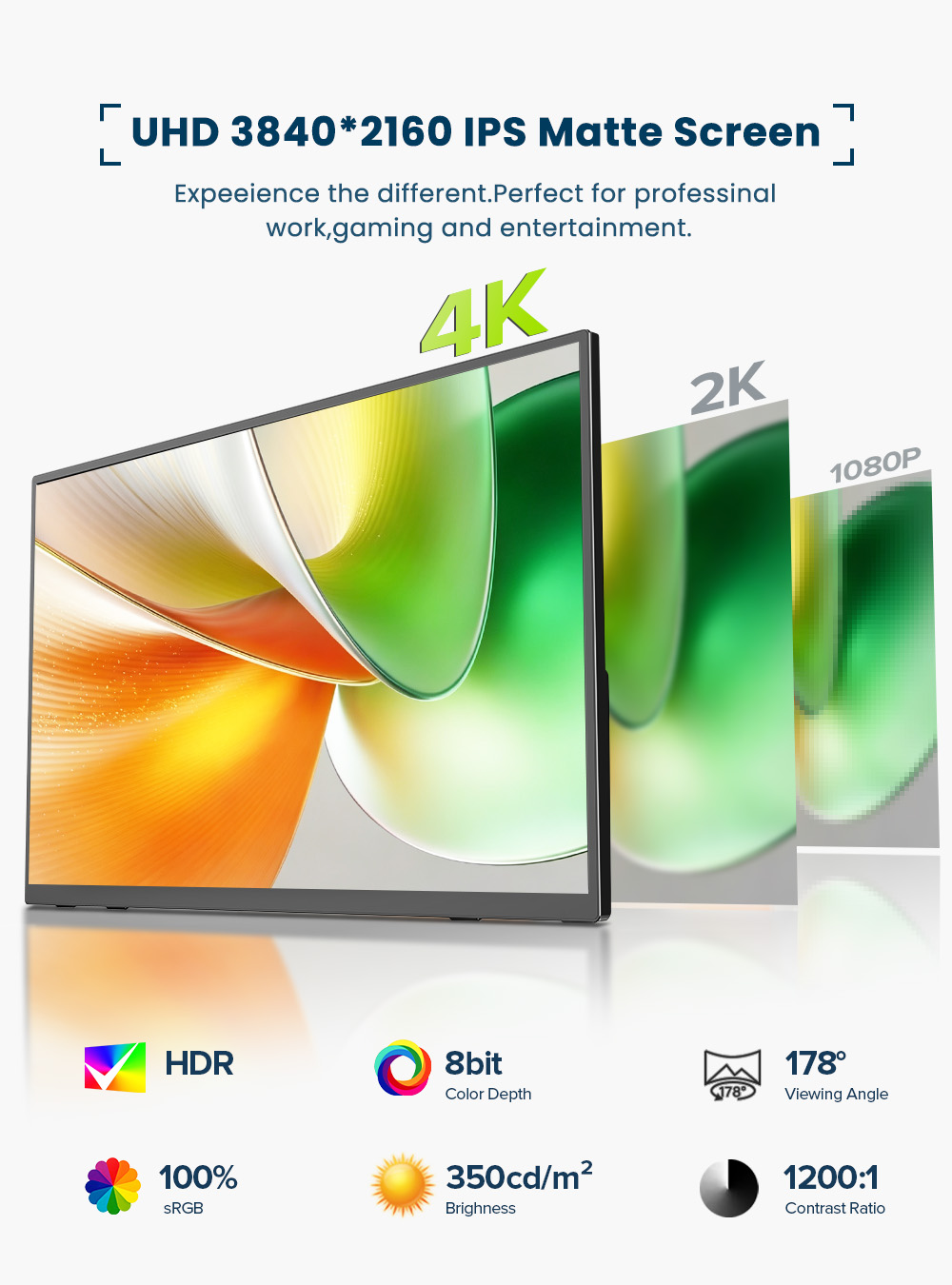 EVICIV 4K Portable Monitor 10- - Gaming Console And Monitor recension och pris