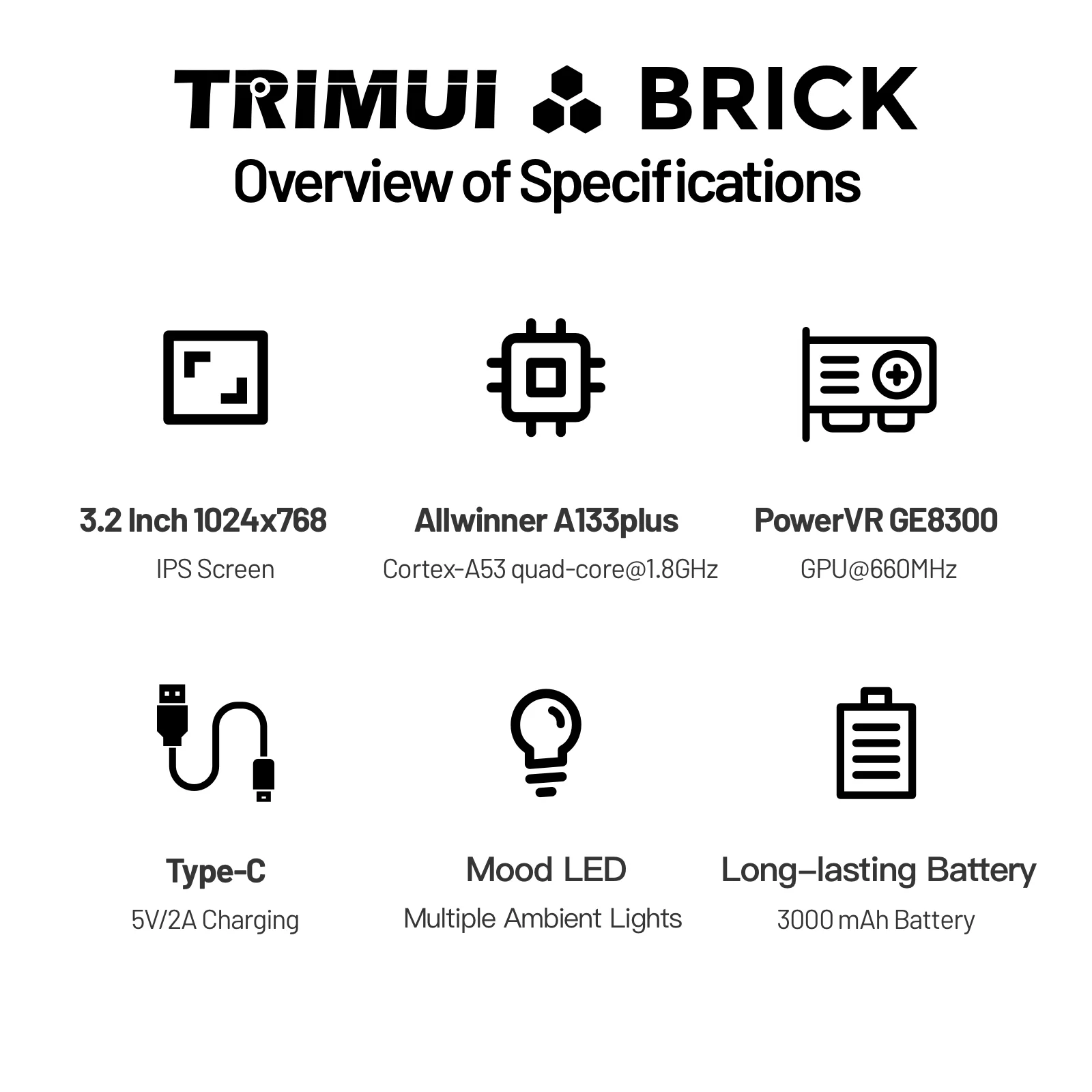 TRIMUI BRICK Handheld Game Con - Gaming Console Windows recension och pris