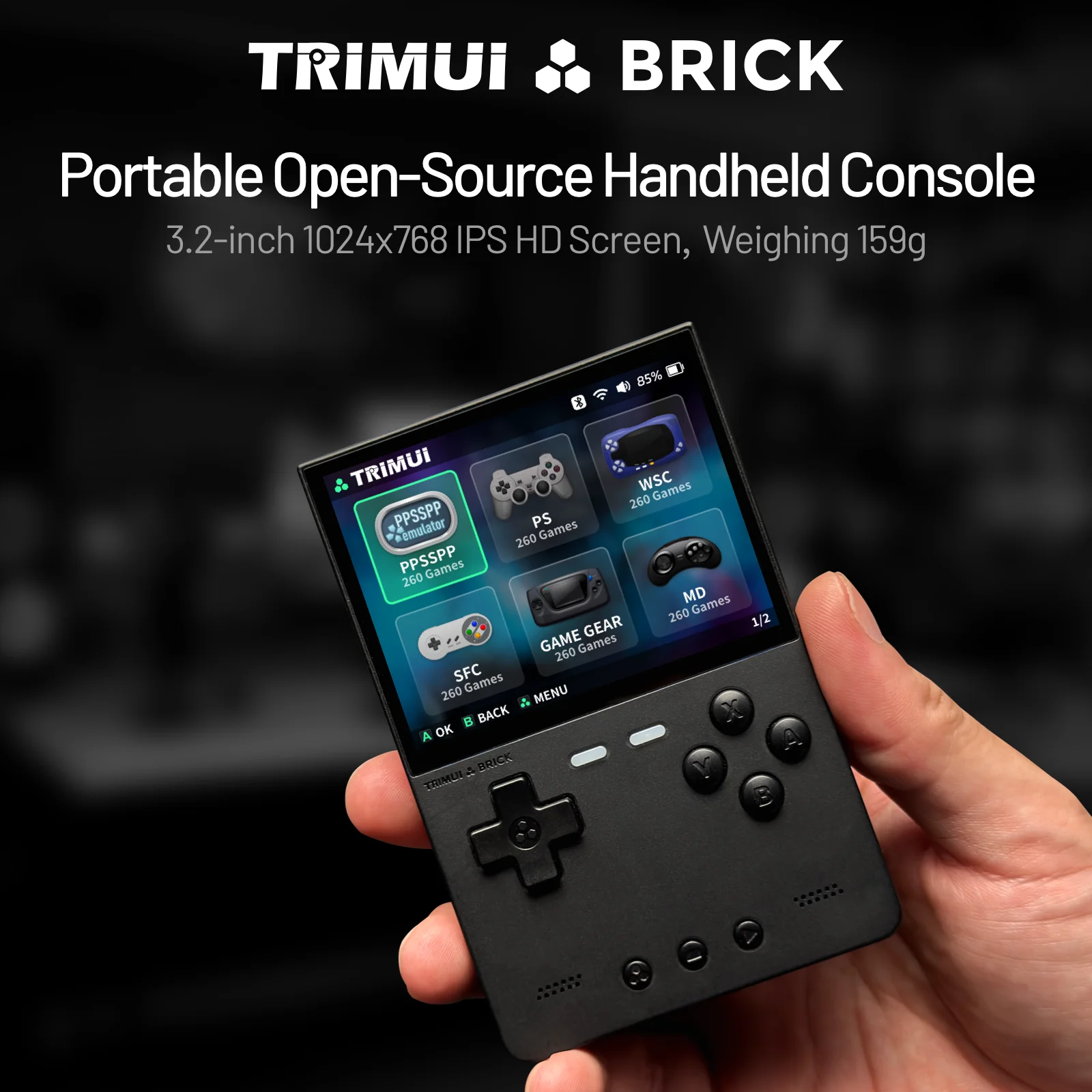 TRIMUI BRICK Handheld Game Con - Gaming Console Windows recension och pris